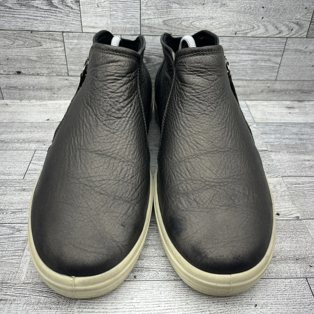 ECCO Soft 7 Bronze Brown Side Zip Low Bootie Shoes Women EU 42 US 8.5 Extra Wide